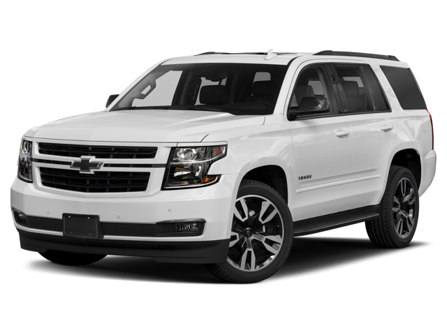 2018 Chevrolet Tahoe Premier in Summit White — front three-quarter view