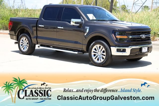 2024 Ford F-150 XLT in Darken_Bronze — front three-quarter view
