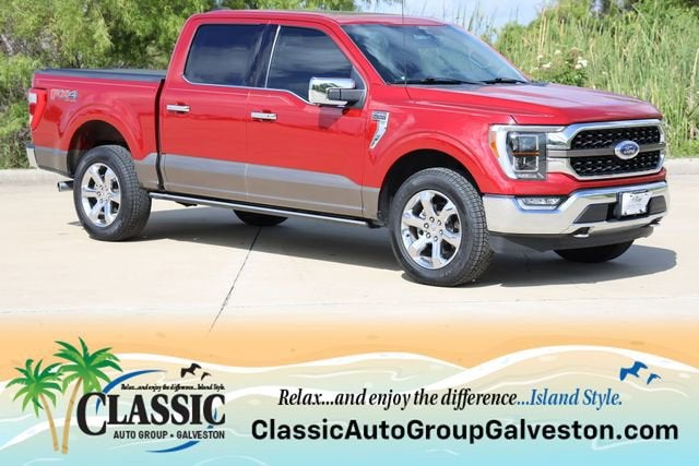2021 Ford F-150 XL in Red — front three-quarter view