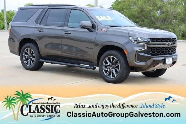 2021 Chevrolet Tahoe Z71 in Graywood Metallic — front three-quarter view