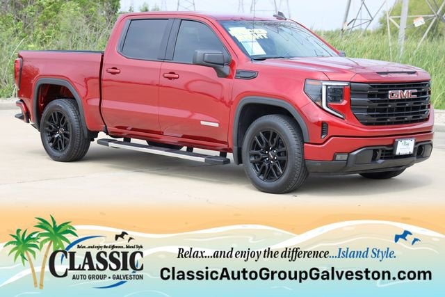 2023 GMC Sierra 1500 Elevation in Volcanic Red Tintcoat — front three-quarter view