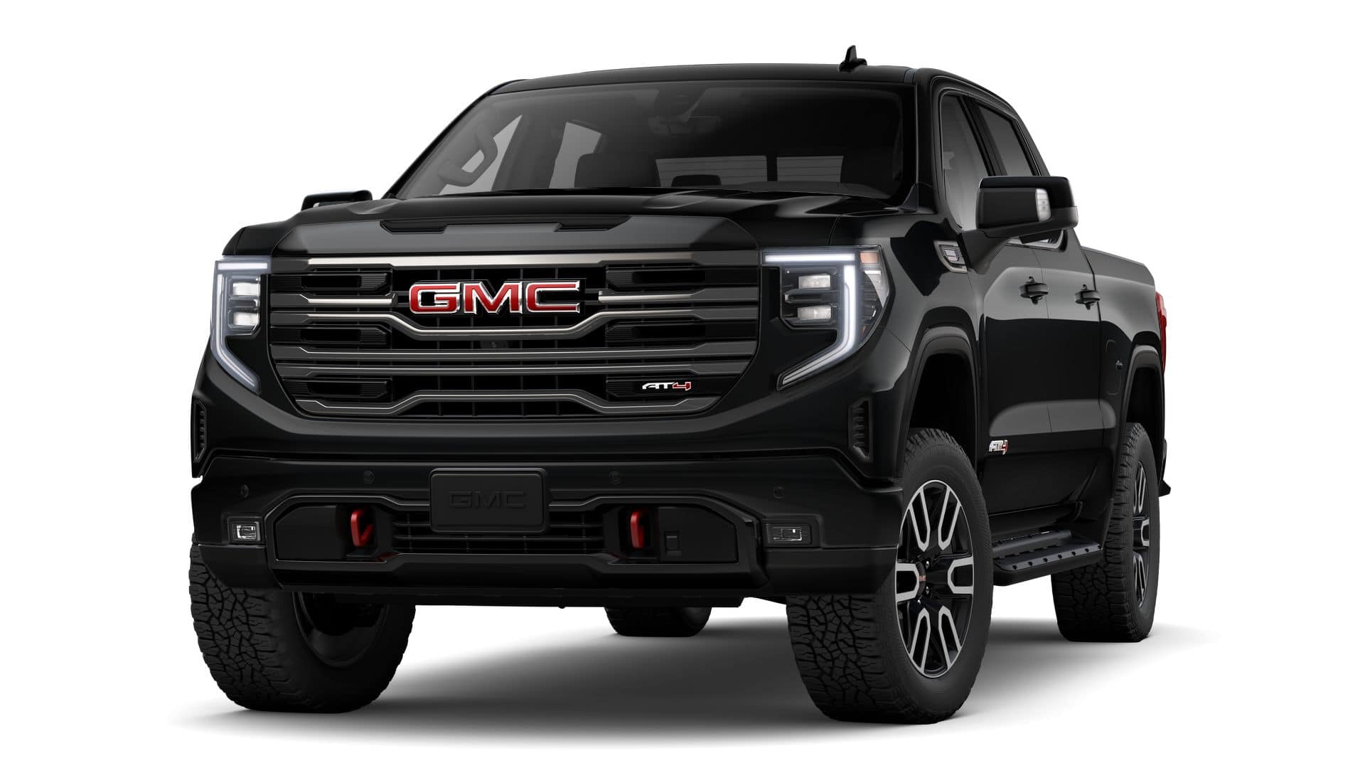 2026 GMC Sierra 1500 AT4 in Onyx Black — front three-quarter view