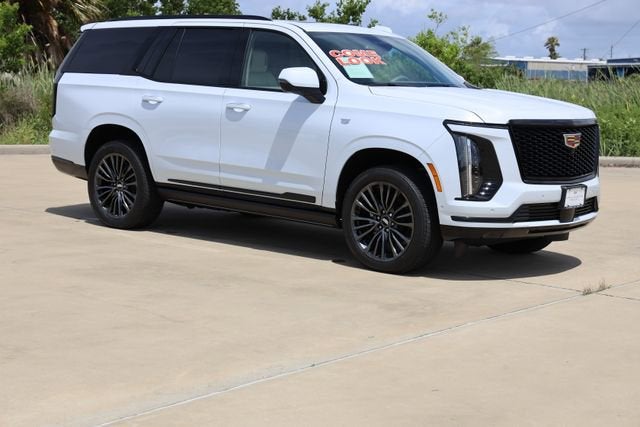 2026 Cadillac Escalade Platinum Sport in Vibrant White Tricoat — front three-quarter view