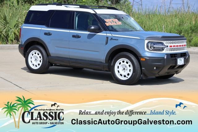 2025 Ford Bronco Sport Heritage in Azure_Gray — front three-quarter view