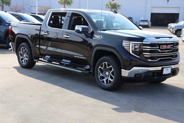 2026 GMC Sierra 1500 SLT in Onyx Black — front three-quarter view