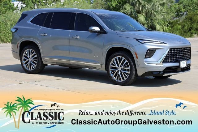 2026 Buick Enclave Avenir in Moonstone Gray Metallic — front three-quarter view
