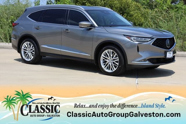 2022 Acura MDX w/Advance Package in Gray — front three-quarter view