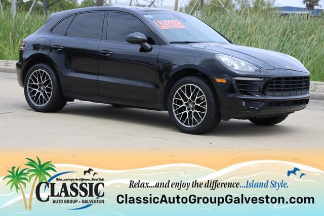 2018 Porsche Macan NA in Black — front three-quarter view